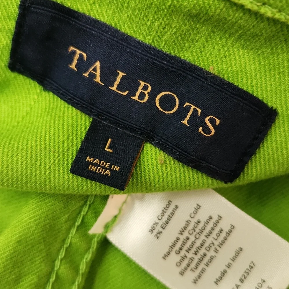 Talbots Bright Green Jean Jacket - Picture 10 of 12